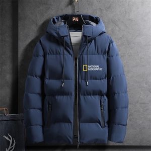 National Geographic ropa chaqueta de invierno para hombre de talla grande 4XL algodón acolchado cálido Parka abrigo Casual rompevientos para hombre 220301