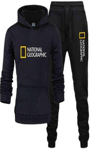National Geographic Men039s Sweatshirt Broek 2 Delige Set Casual Sportkleding Hoodies Dragen Herfst En Winter Nieuwe Sportkleding Pak4628105