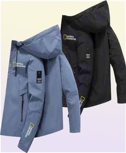 National Geographic Menswear randonnée et veste de camping en plein air respirant et imperméable à capuche coupe-vent costume d'aventure nouveau Y2210610