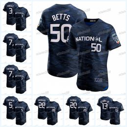 National League 2023 All Star Game Jersey Mookie Betts Freddie Freeman Nolan Arenado Juan Soto Ronald Acuna Jr. Corbin Carroll Matt Olson Austin Riley Dansby Swanson