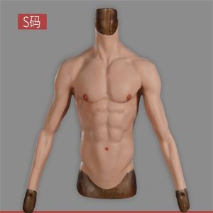 Nationale mannelijke mannequin kleding spierpodium kostuum kruisdressing cover lower body cosplay siliconen valse borst spier e020