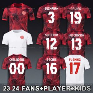 National Soccer Jerseys Canada 2023 2024 23 24 Kit de football de chemise rouge à la maison Top Alphonso Davies Christine Sinclair Atiba Hutchinson Jessie Fleming Janine Beckie