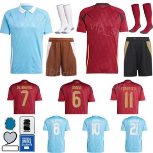 Équipe nationale 14 Lukebakio Soccer Jersey Man Kids 24-25 Euro Cup 10 Hazard 7 de Bruyne 14 Mertens 5 Vertonghen 19 Bakayoko 3 Theate 13 Sels Kits de chemise de football Bilishi