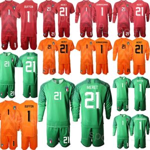 Equipo nacional 22/23 Fútbol masculino Italia GK Gianluigi Buffon Jersey Conjunto Portero Manga larga Dino Zoff Gianluigi Donnarumma Guglielmo Vicario Kits de camiseta de fútbol