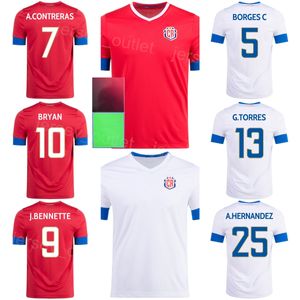 Nationaal team Costa Rica Soccer Francisco Calvo Jerseys 17 Yeltsin Tejeda 7 Anthony Contreras 20 Brandon Aguilera Kendall Wason Football Shirt Kits World Cup 2022