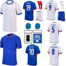 Équipe nationale française 13 konate Soccer Jersey Man Kids 24-25 Euro Cup 18 Zaïre-Emery 7 GRIYMANN 19 Benzema 11 Coman 1 Lloris Lucas Camavinga Dembele Football Shirt Kits