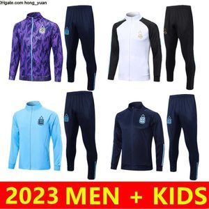 Nationaal team Lautaro Argentinië Voetbaltrackpakken Maradona Enzo Dybala de Paul Di Maria 23 23 Jacket met lange mouwen Volledig Zip Soccer Wear