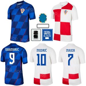 2024 Euro Cup Men Croacia Soccer Jersey 7 Majer 9 Kramaric 13 Vlasic 17 Petkovic 4 Gvardiol 22 Juranovic 10 Modric Kovacic Brozovic Football Shirt Kits Team National