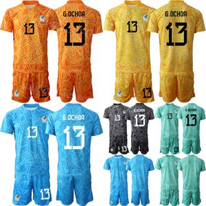 Équipe nationale Hommes Football Mexique Gardien de but Guillermo Ochoa Jersey Set 2022-23 GK Manches longues CORONA Antonio Rodriguez BLANCO Jorge Campos Kits de chemise de football