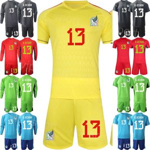 Équipe nationale Hommes Gardien de but 1 Antonio Rodriguez Jersey Mexique Soccer Set 23-24 Manches longues BLANCO Jorge Campos TALAVERA Guillermo Ochoa Kits de chemise de football