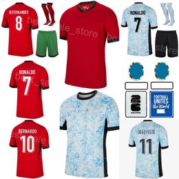 National Team Soccer 6 Joao Neves Jersey 24 25 Men Kid 4 Antonio Silva 8 Bruno Fernandes Rafael Leao Matheus Nunes Goncalo Ramos voetbalshirt Kits Uniform Putaoya