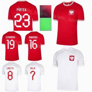 Maillots de l'équipe nationale de football de Pologne Coupe du monde 2022 2023 LEWANDOWSKI MILIK KIWIOR CASH ZIELINSKI SZYMANSKI BIELIK GROSICKI SWIDERSKI BEDNAREK Kits de maillots de football