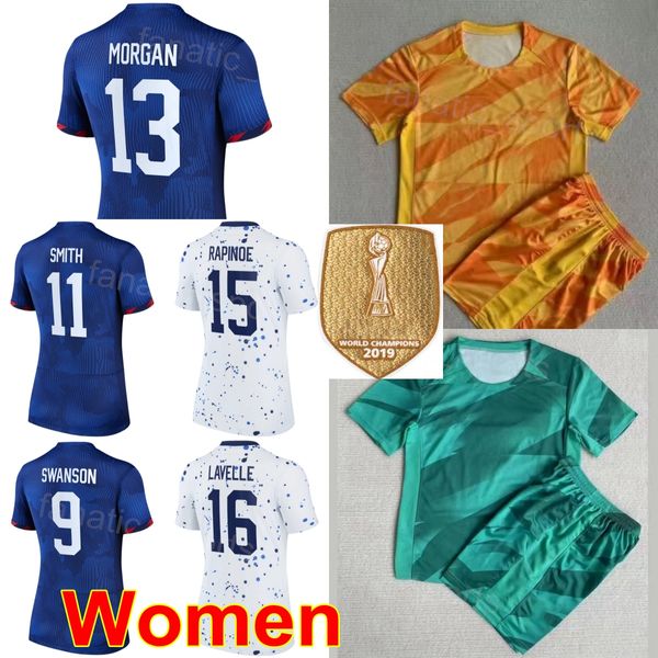 Équipe nationale de football femme 8 Julie Ertz Jersey Lady 13 Alex Morgan 15 Megan Rapinoe DUNN LLOYD HEATH PRESS LAVELLE Naeher Murphy Kingsbury Maillot de football Kits MeiGuo