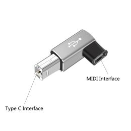 Instrumentos musicales nativos Interfaz USB USB Tipo C Femenino a USB B Convertidor masculino para el teclado del controlador MIDI de la impresora