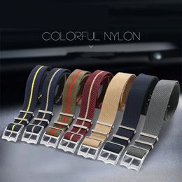 Nato Nylon Polsband 20mm 22mm Zachte Canvas Band Fijne Stalen Gesp Vervanging Horloge Accessoires 240117