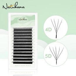 Natuhana Wshaped 4D 5D Volume Eyelash S ventiladores premiados con pestañas con pestañas falsas suaves para el maquillaje 240423