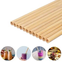 Natuurlijke 100% Bamboe Rietjes Milieuvriendelijke Duurzame Stro Herbruikbare Rietjes voor Feestkeuken 20 cm Topkwaliteit