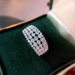 Natuurlijk 14K witgoud 1 karaat diamanten sieradenring voor vrouwen anillos de 14k gouden sieraden edelsteen verlovingsringen bizuteria fcppp