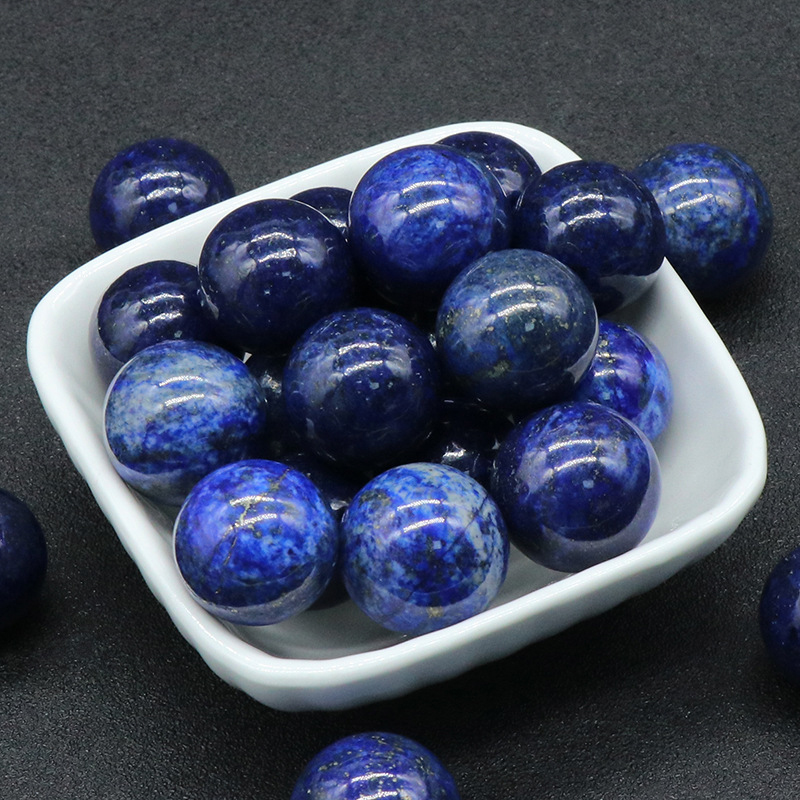 Bola de lapislázuli Natural de 8/10/16/18/20mm, bola de cristal suelta redonda no porosa, cuentas de piedra no porosas Diy