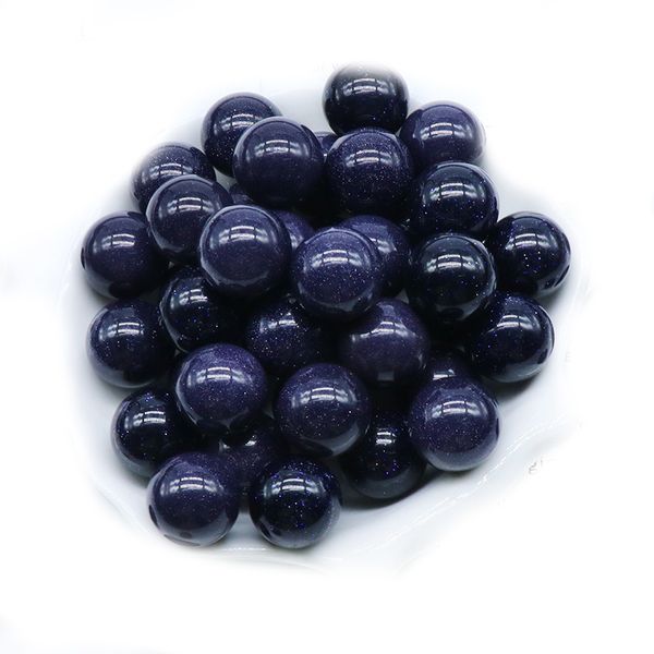 Boule non poreuse naturelle 8/10/16/18/20 mm sans trous Chakra Gemstone Sphere Collection Healing Reiki Decor Blue Goldstone Stone Balls Beads