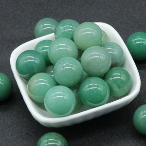 Natuurlijk 8/10/10/18/20 mm Non-Porore-Ball Round Loose Gemstone Green Aventurine Ball Diy Niet-poreuze stenen kralenbal