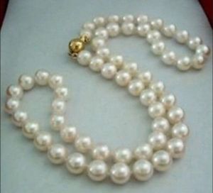 Collier de perles blanches naturelles 8-9MM