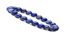 Bracelet de perles extensibles en cristal de guérison Lapis Lazuli magnifique naturel de 8mm pour cadeau d'amitié unisexe Jewlerry8196812