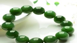 Natural A Goods Taiwan Sapphire Bracelets Spinach Green Jade Fashion Beads Bracelet1951461