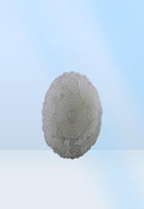 Natuurlijk een goederen xinjiang een witte Jade Afghanistan White Jade Tai Chi Gossip Dragon Pendant Hanger Hole7293636