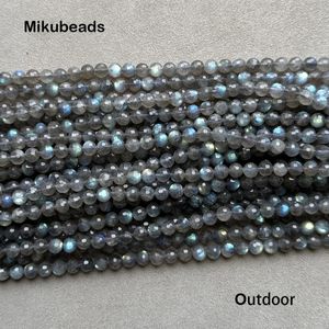 AA Labradorite à facette 6 mm Fasé de perles lâches rond de bijoux pour bracelets de bricolage Collier Strand en gros 231221
