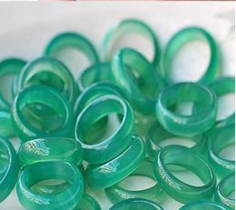 Anel de ágata natural casal modelos homens e mulheres jogadores anel calcedônia verde jade ring9000019