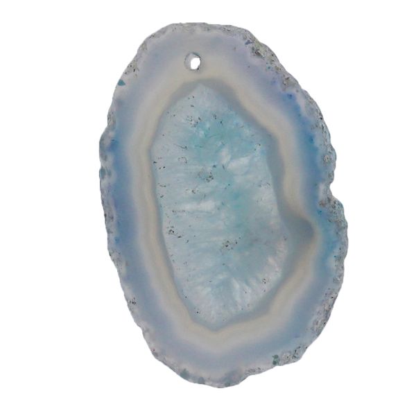 Pendentif de collier de tranche d'agate naturelle en gros pendentif de tranches de cloche de vent d'agate