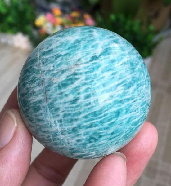 Natural Amazonite Ball Quartz Crystal Gemstone Power Sphere Orb Amazon Stone Reiki Healing for Home Decoration7408761