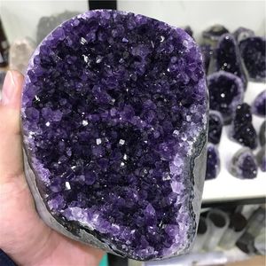 Natuurlijke Amethist Steen Geode Crystal Cluster Home Decoratie Ruwe Kwarts Mineralen Echte Uruguay Amethist Spirituele Chakra Reiki 231225