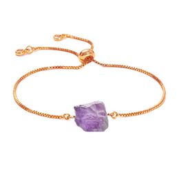 Natuurlijke amethist vrouwen koppelen ketting armband diffuse energie genezende chakra kristal yoga manchet rauwe edelsteen bangle ruw origineel stenen paar sieraden