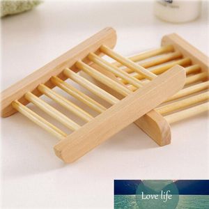Jabonera de bambú Natural para cocina, soporte de bandeja de baño, estante de almacenamiento, contenedor de placa, accesorios de ducha portátiles