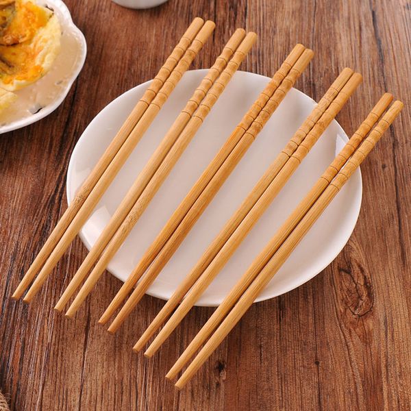 Palillos de bambú natural Tradicional Vintage Hecho a mano Chino Cena Palillos Hogar Cocina Vajilla Venta al por mayor Envío rápido QW9761