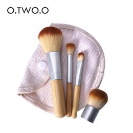 Natuurlijke bamboe handvat make-up kwastenset Draagbare kleine make-upborstel Professionele borstel Schoonheidstool Kunstmatige vezelharen Gratis verzending