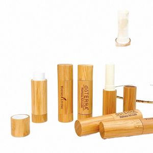 Natuurlijke Bamboe Lippenstift Buis DIY Holle buis Lege Lippenbalsem Ctainer Kan worden aangepast logo logo Lippenstift Shell Makeup Tools 22zy #