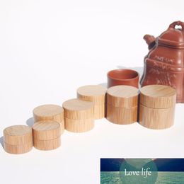 Natuurlijke Bamboe Hervulbare Fles Cosmetica Jar Box Make-Up Crème Opslag Pot Container Draagbare Ronde Fles 3G, 5G, 10G, 15G Nieuwe