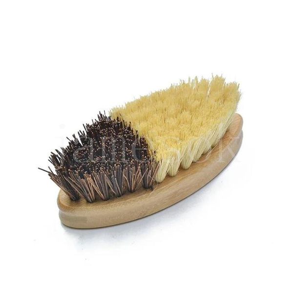 Brosse à Fruits et légumes en Sisal de bambou naturel, outils de cuisine, épurateur de pommes de terre, maïs, carottes, brosses de nettoyage DE797