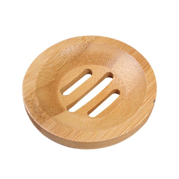 Jabonera de bambú Natural, soporte para platos, Mini bandeja de jabones de protección ambiental portátil, cajas de almacenamiento, accesorios de baño para el hogar, 8CM