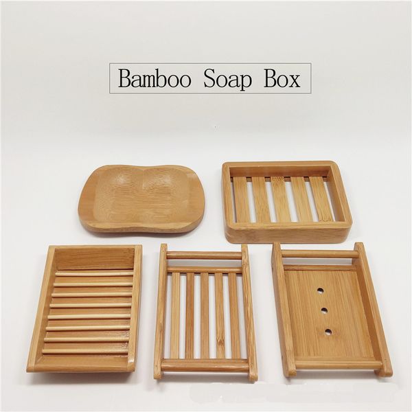 Porte-savon en bambou naturel porte-savon support en bois douche accessoires de salle de bain égouttoir fournitures pour la maison livraison gratuite