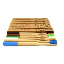 Natuurlijke bamboe tandenborstel gereedschap hout brosse a deuken bamboe zachte borstels natuurlijke eco bamboe fiber houten handvat tandenborstel voor volwassenen