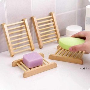 Plateaux en bambou naturel en gros porte-savon en bois porte-savon en bois support plaque boîte conteneur pour bain douche salle de bain ZZB14345