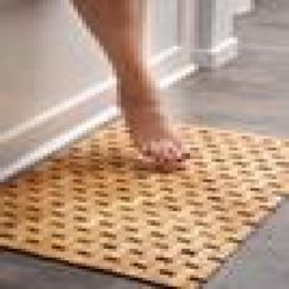 Tapis de bain en bois de bambou naturel, porte en bois, tapis de sol de cuisine, salle de bain, douche et baignoire, Cl2009228618078