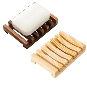 Bandeja de madera de bambú natural bandeja de madera bandeja de jabones de jabones de jabones de jabón auto drenaje de jabones para la ducha, baño
