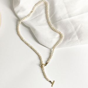 Collier de perles d'eau douce baroques naturelles, élégant, avec boucle OT, ras du cou, bijoux à la mode
