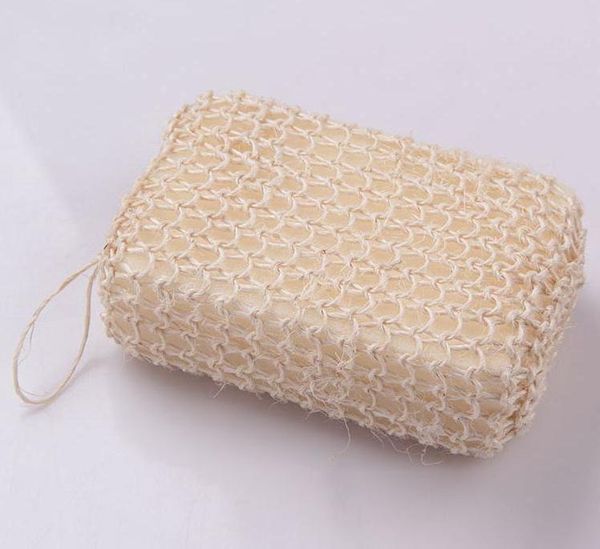 Sponge de sisal de bain naturelle Exfoliant Douche Sponge Retirez la peau morte pour la maison ou l'hôtel 14 * 10cm Grossiste