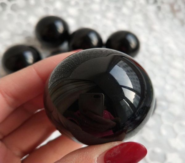 Natural hermosa bola de cristal de obsidiana negra natural esfera de cristal artes y artesanías regalos curativos de cristal para 6442644